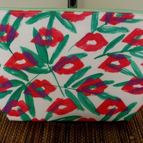 Clinique x DRAWBERTSON Makeup Bag 🌼 NWT Floral Pop Art Cosmetic Pouch - Picture 3 of 7